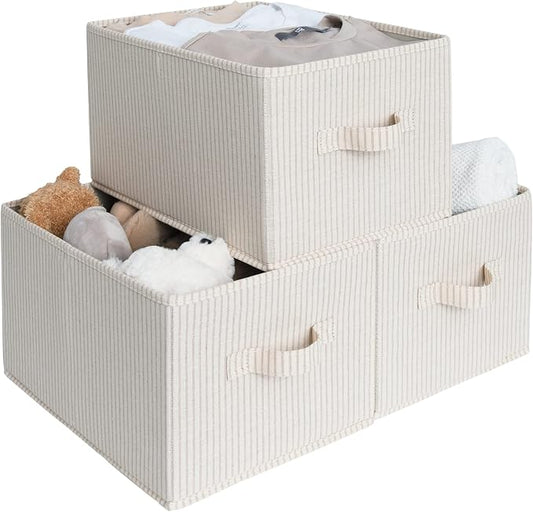 StorageWorks Storage Baskets for Shelves, Foldable Fabric Closet Storage Bins by StorageWorks