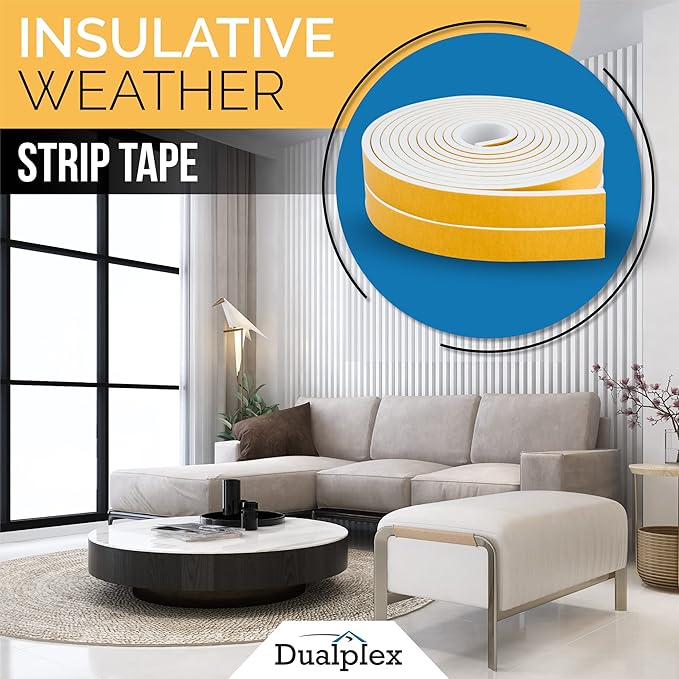High Density Foam Weather Stripping Door Seal Strip Insulation Tape Roll - Image 3