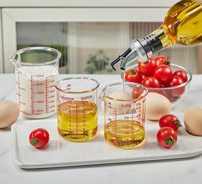 High Borosilicate Glass Measuring Cup-V-Shaped Spout，Glass Measuring Beaker - Image 4