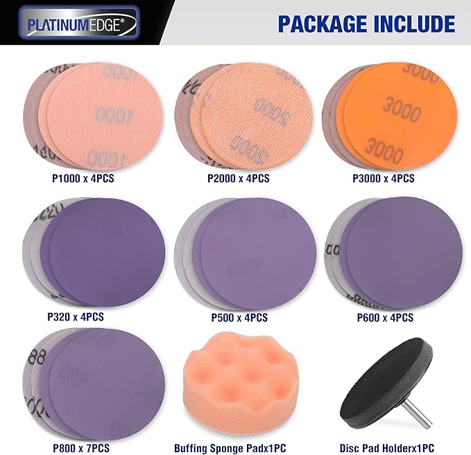 PLATINUMEDGE Car Headlight Restoration Kit, 3 inch Car Headlights Lens - Image 6