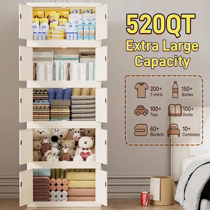 520QT/130GAL Stackable Storage Bins - Image 2