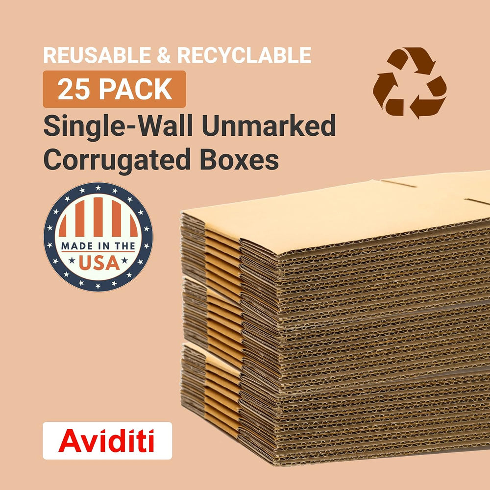 BOX USA Shipping Boxes Small 10"L x 8"W x 8"H 25-Pack - Corrug...