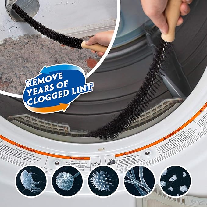 Holikme 2 Pieces Dryer Vent Cleaner Kit, Dryer Lint Vacuum Attachment and - Image 4