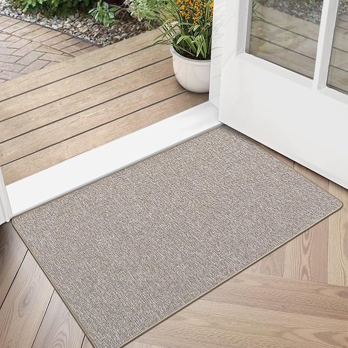 LUMI Ultra Thin Door Mat for Entryway, Easy Clean Welcome Entrance Mat for by LUMI