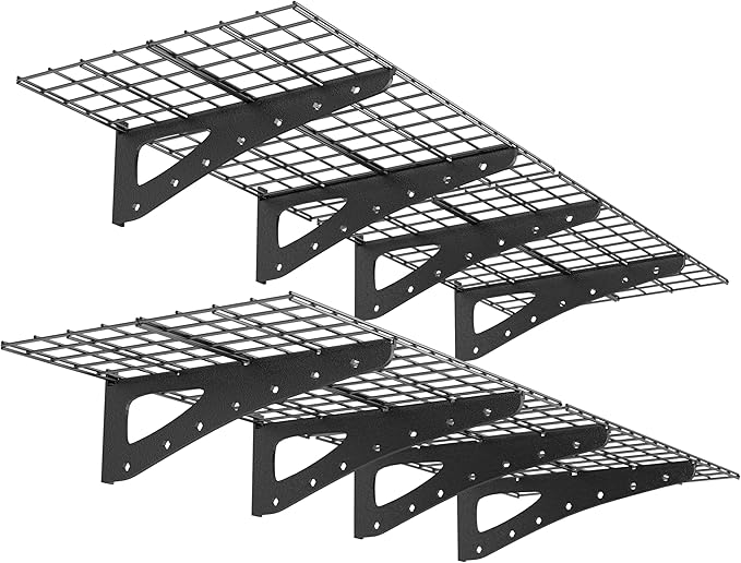 2-Pack Garage Wall Shelving, 2x6ft Walls Shelf Storage Rack, Sturdy Walls by PRESTELION