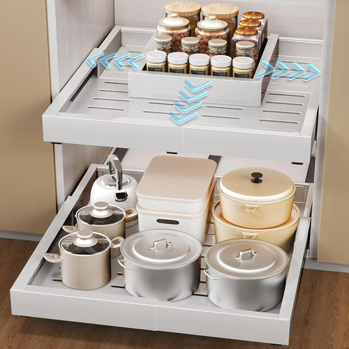 pull out cabinet organizers, width (12"-19") and depth, view 9