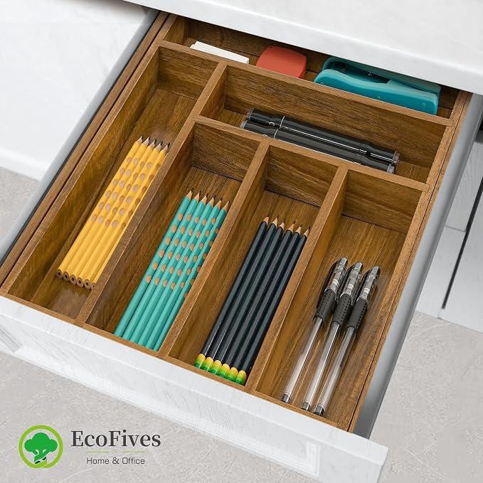 Luxury Acacia Kitchen Drawer Organizer - Image 3