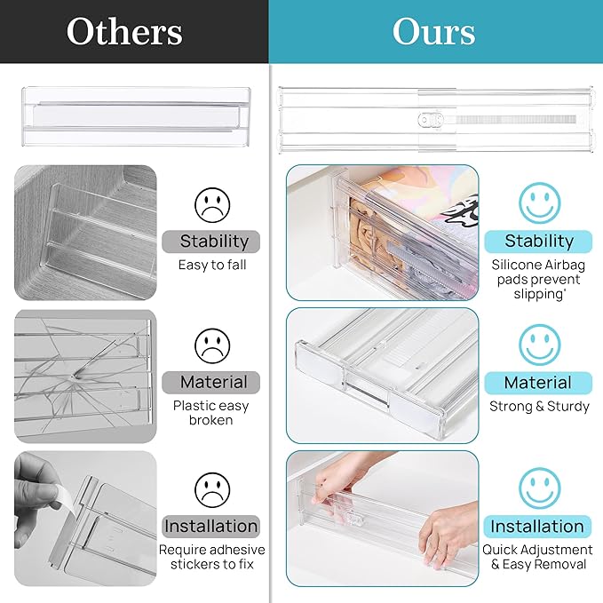 Vtopmart 8 Pack 4" Regular Upgrade Drawer Dividers - Image 7