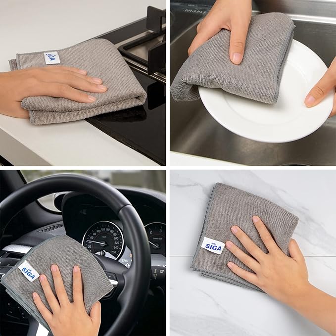 MR.SIGA Microfiber Cleaning Cloth, All-Purpose Microfiber Towels, Streak Free - Image 7
