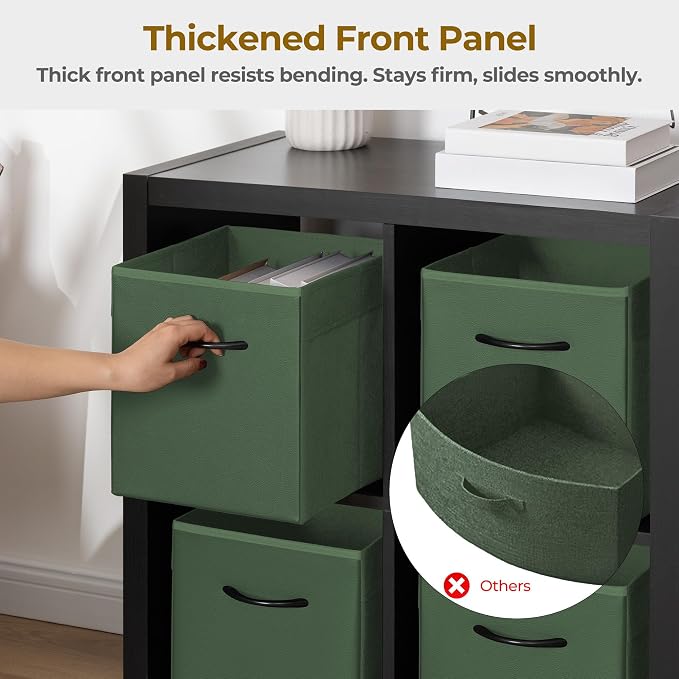 StorageWorks Green Storage Cubes, 11 Inch Cube Storage Bins - Image 3