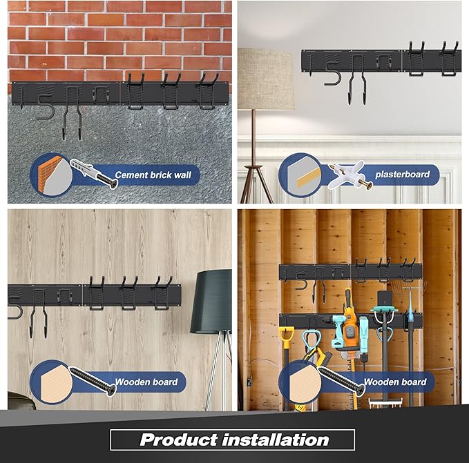 Garage Tool Storage Rack, Heavy Duty Garage Storage Organizer Rack System Wall - Image 5