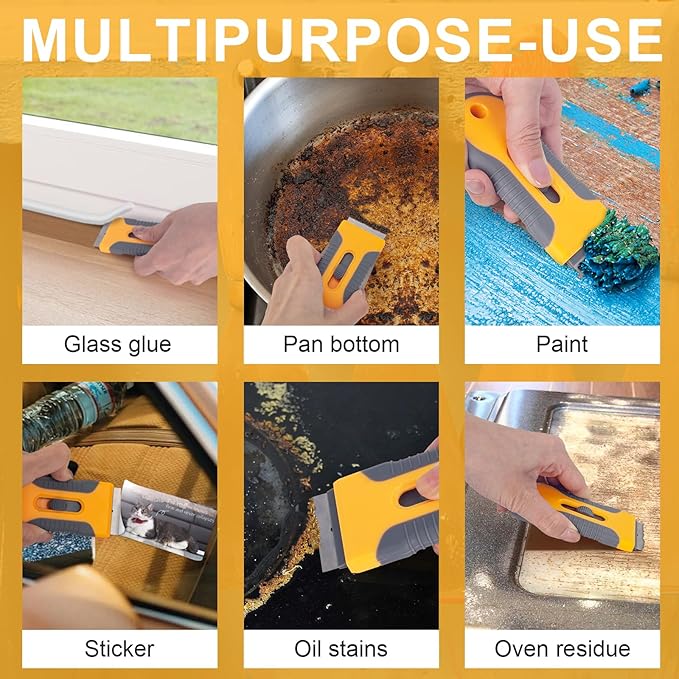 Razor Blade Scraper Tool with 15pcs Extra Blades, Old Label, Decal Sticker - Image 6