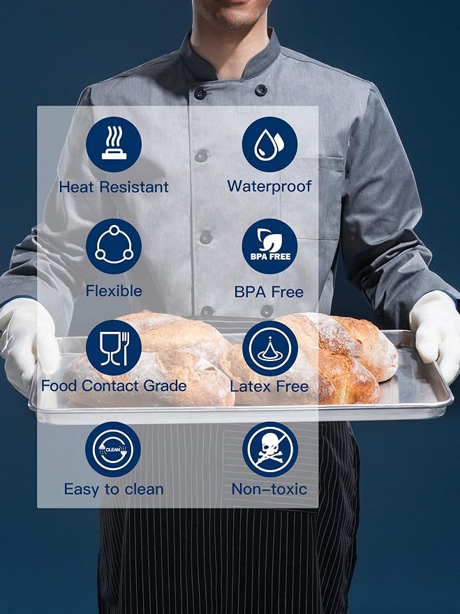 LANON Protection Wahoo Liquid Silicone Smoker Oven Gloves, Food-Contact Grade - Image 2