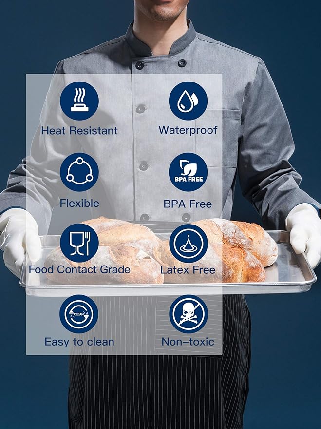 LANON Protection Wahoo Liquid Silicone Smoker Oven Gloves, Food-Contact Grade - Image 2