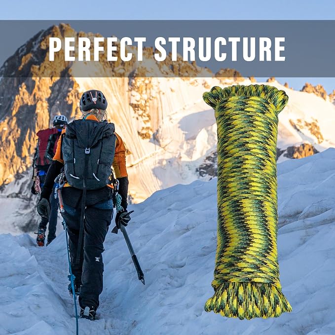 Braid 7 Strand Outdoor Survival Paracord Polyester Rope Nylon Rope Mix Thick - Image 6
