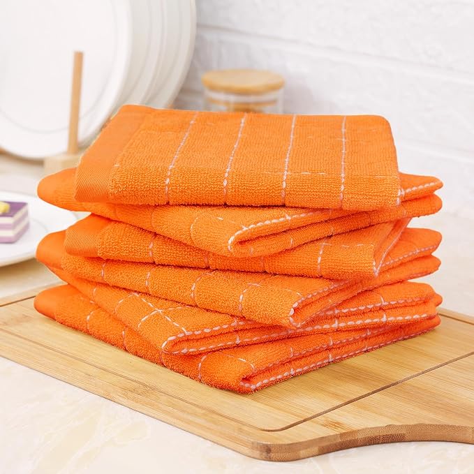 Homaxy 100% Cotton Terry Kitchen Dish Cloths, Ultra Soft and Absorbent Dish - Image 8