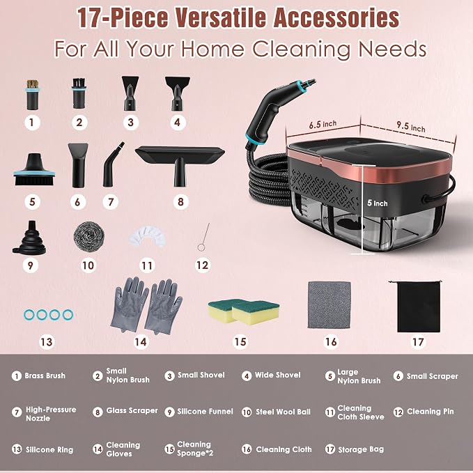 Steam Cleaner, 4 Bar High Pressure Steamer - Image 8