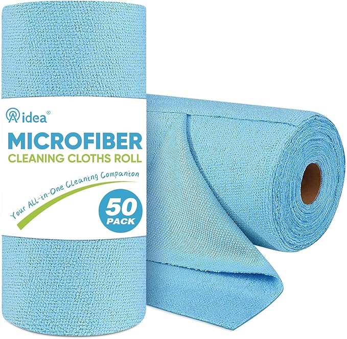 AIDEA Microfiber Cleaning Cloth Roll, Washable Shop Rags, Microfiber Towels by AIDEAHOME