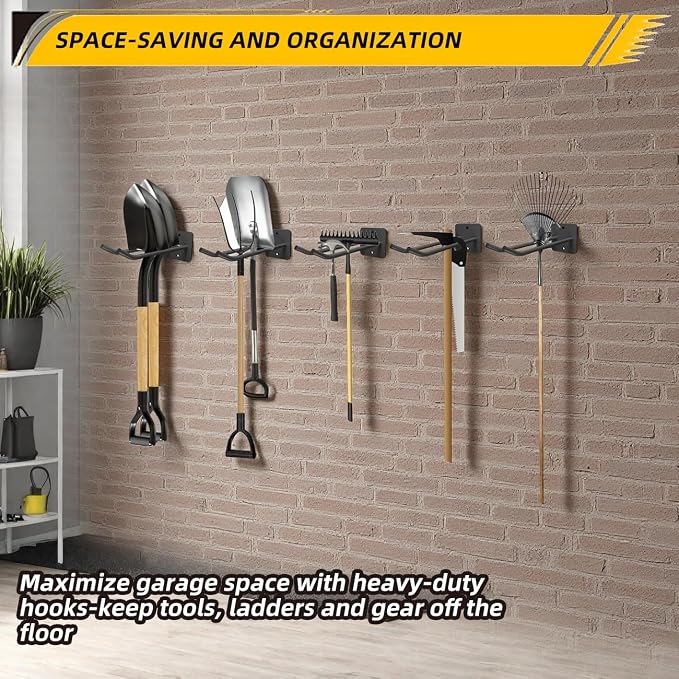 Garage Storage Hooks Heavy Duty Steel Tool Organizer Wall Mount Hangers Hooks - Image 7