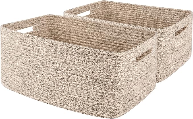 OIAHOMY Storage Basket for Shelves, Closet Cube Storage Bins Baskets for by MasterofSpaceOptimization