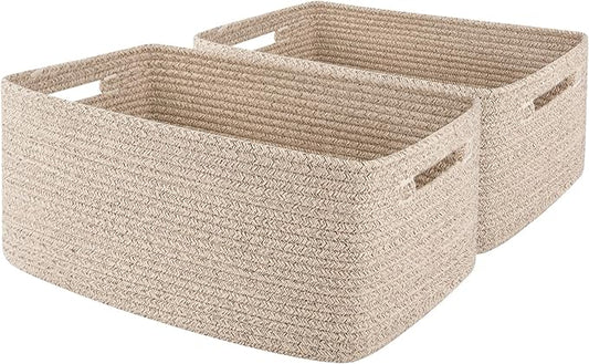 OIAHOMY Storage Basket for Shelves, Closet Cube Storage Bins Baskets for by MasterofSpaceOptimization