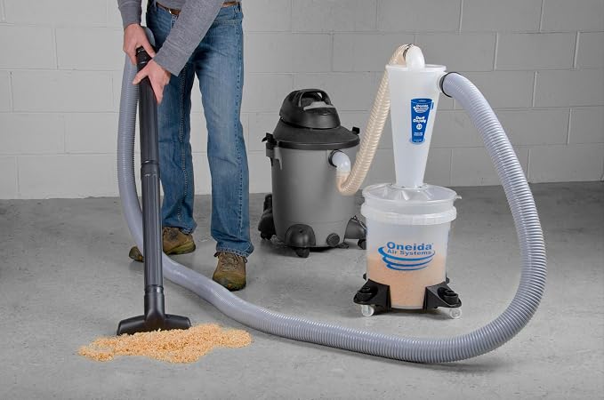 Oneida Air Systems Dust Collector & Cyclone Separator Kit w/ Clear Bucket - Image 2