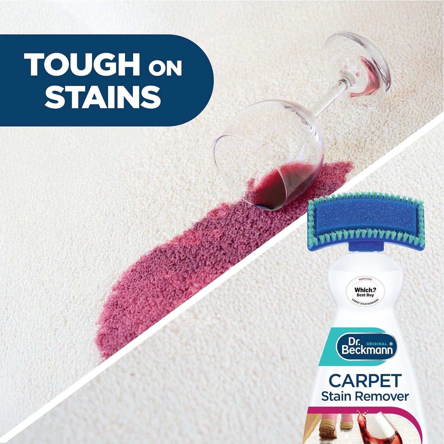 Dr. Beckmann Carpet Stain remover with cleaning applicator/brush -650ml