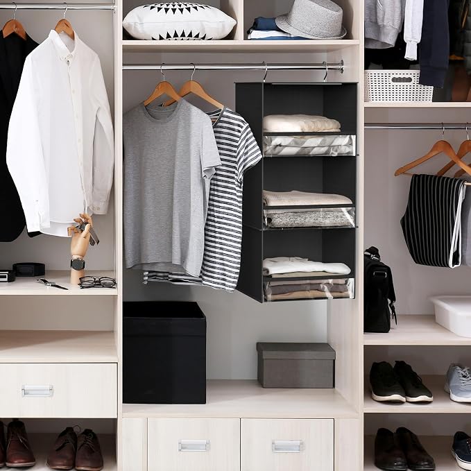 Simple Houseware 3 Shelf Hanging Closet Organizer - Image 2