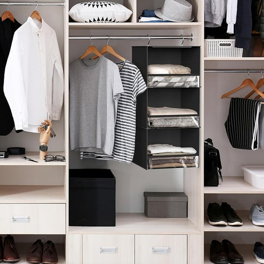 Simple Houseware 3 Shelf Hanging Closet Organizer - Image 2