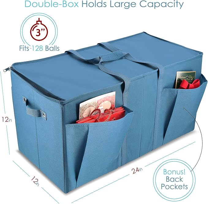 Hearth & Harbor Large Christmas Ornament Storage Box - Image 6