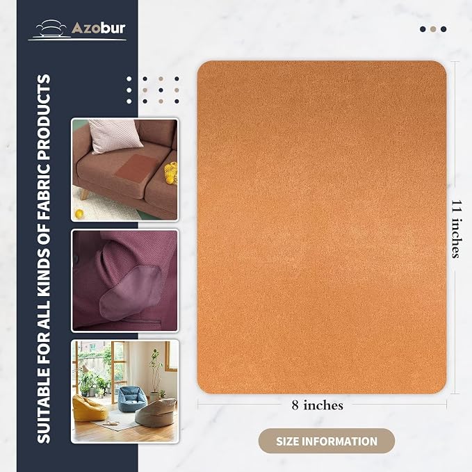 Azobur Velvet Patch, Self-Adhesive Rectangular Flannel Fabric Patch, Automotive - Image 2