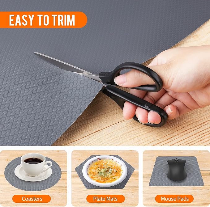 Shelf Liners for Kitchen Cabinets Non-Slip Drawer Liner Non Adhesive Cupboard - Image 3