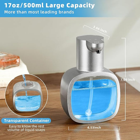 Automatic Foaming Soap Dispenser, 17oz/500ml Touchless Rechargeable - Image 2