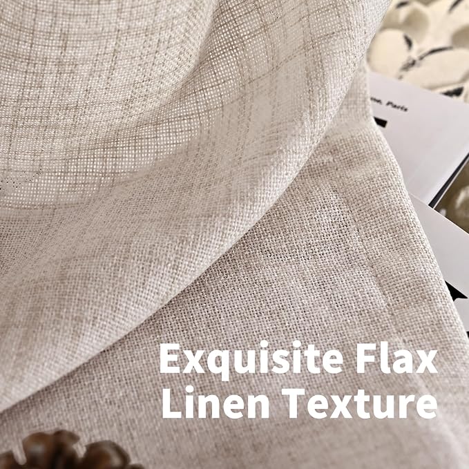 YoungsTex Natural Linen Curtains 72 Inch Length - Image 4