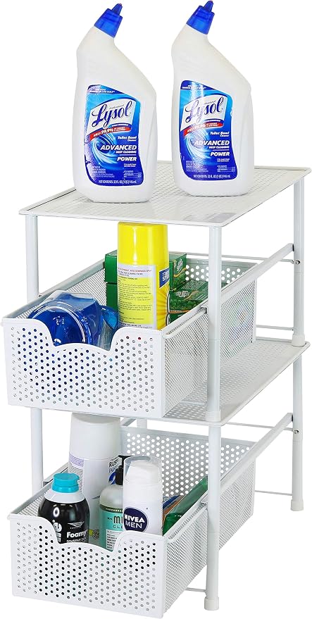 Simple Houseware Stackable Under Sink Cabinet Sliding Basket Organizer Drawer - Image 6