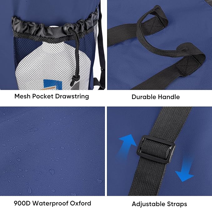 BALEINE 150L Laundry Bag Backpack, 900D Oxford Fabric Large Travel Laundry Bags - Image 4