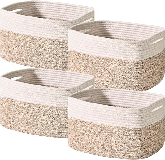 Storage Baskets for Shelves, Woven Storage Basket, Bins for Cube Storage by ICERZCZ