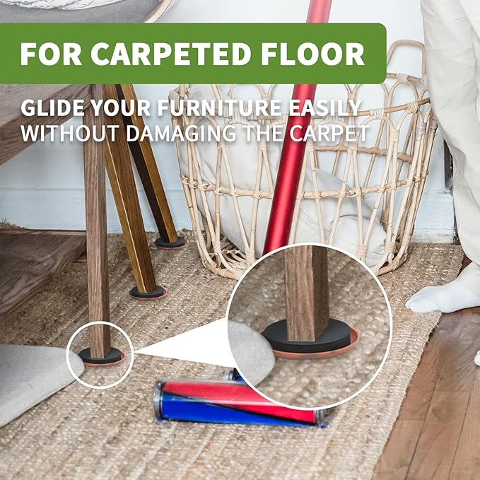 Furniture Sliders for Carpet 8 PCS - Image 4