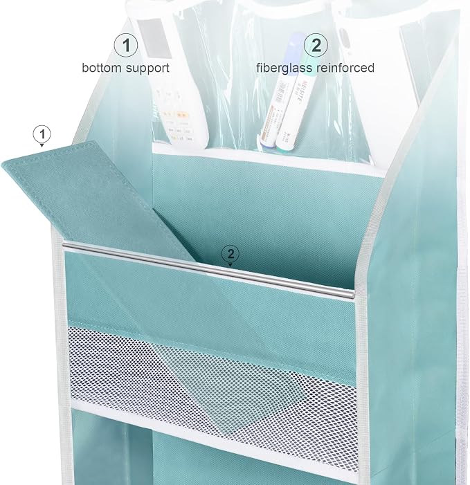 Univivi 5-Shelf Fabric Door Storage Over Door Hanging Organizer - Image 3