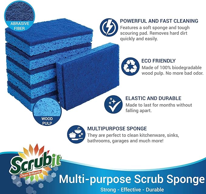SCRUBIT Kitchen Scrub Sponges - Image 5