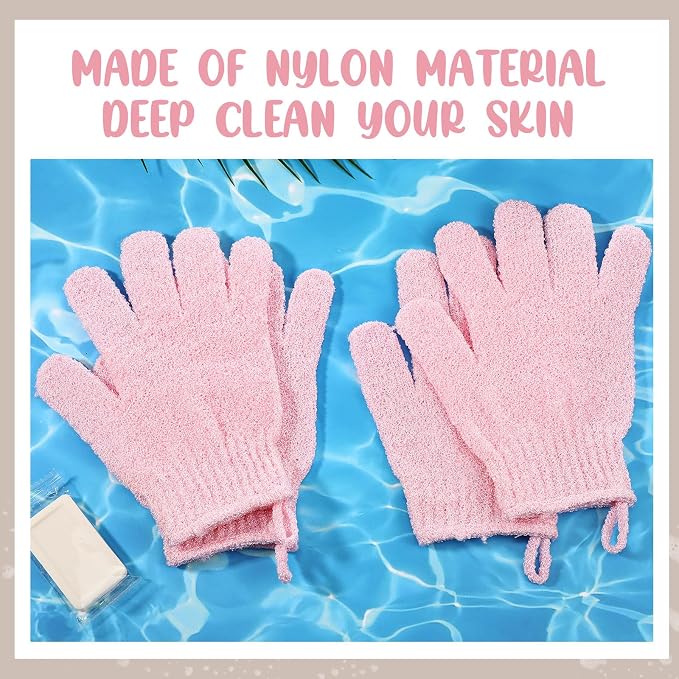 104 Pcs Exfoliating Glove Bulk Shower Gloves - Image 7