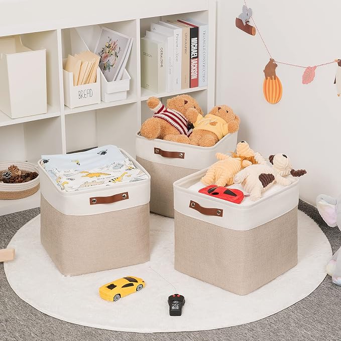 HNZIGE Cube Storage Baskets for Shelves Foldable Storage Baskets Cube Storage - Image 3