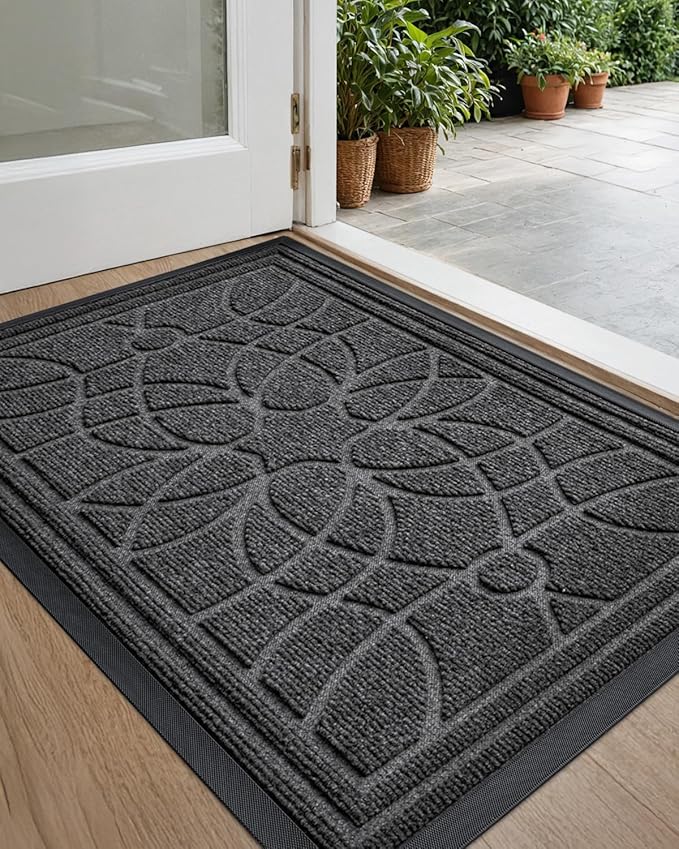 DEXI Front Door Mat Outside Entrance, Heavy Duty Non Slip Low Profile Doormat by DEXI