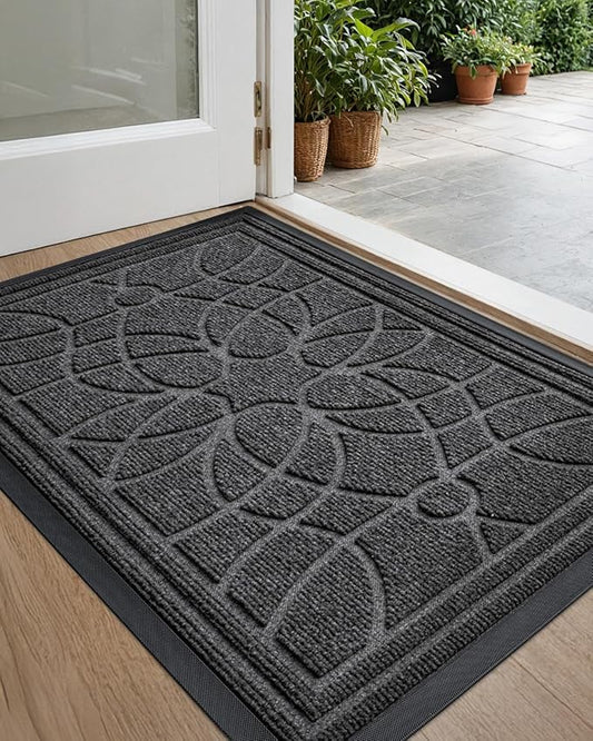 DEXI Front Door Mat Outside Entrance, Heavy Duty Non Slip Low Profile Doormat by DEXI