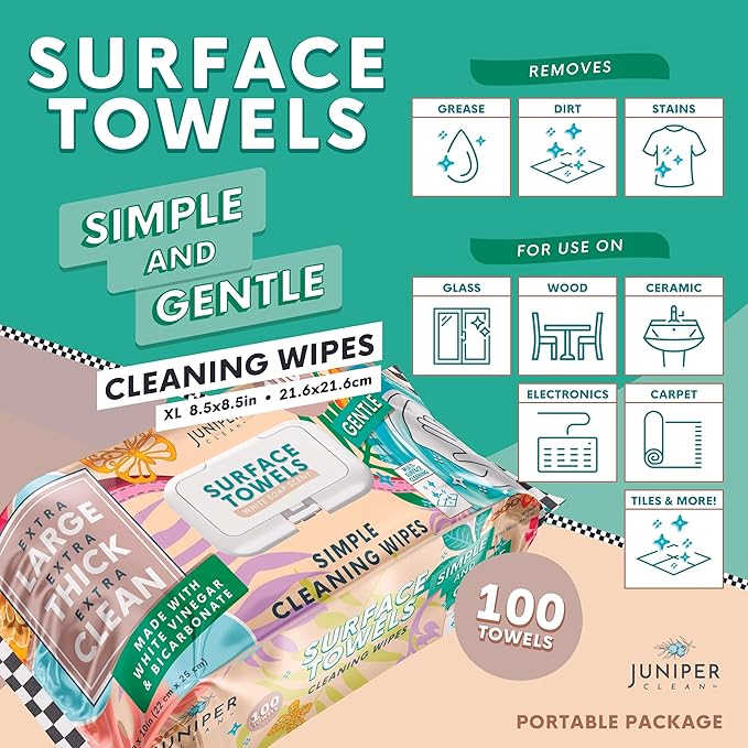 3 Packs Surface Cleaning Wipes, Thick & Large Dispose, All-Purpose Cleaner - Image 2