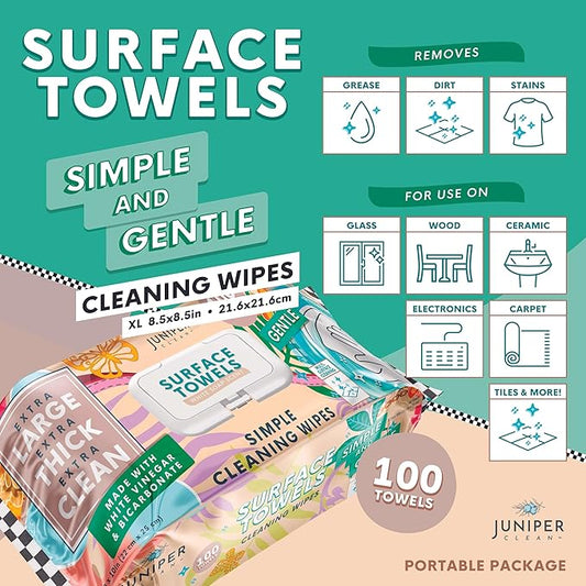 3 Packs Surface Cleaning Wipes, Thick & Large Dispose, All-Purpose Cleaner - Image 2