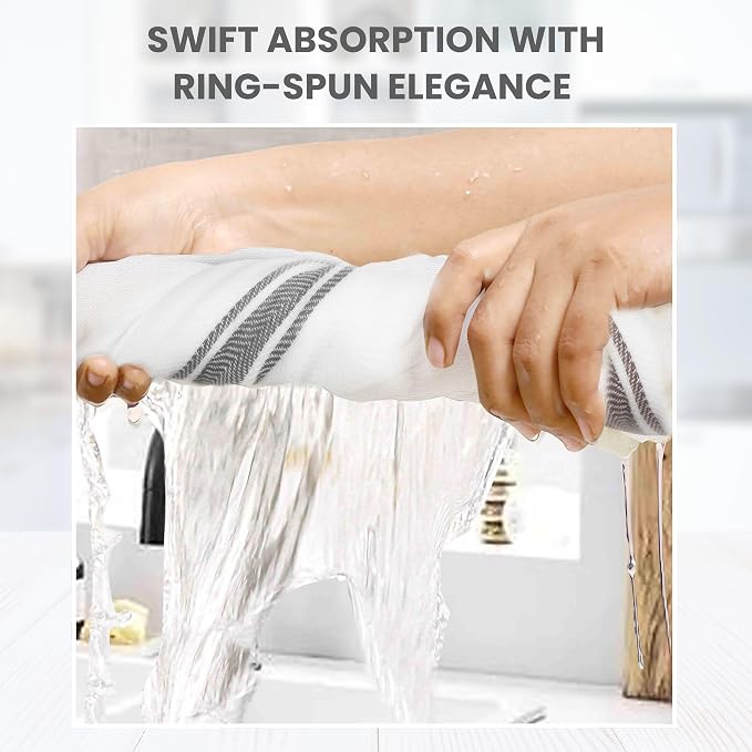 WHITEWRAP Kitchen Dish Towels for Kitchen, Highly Absorbent for Drying and - Image 4