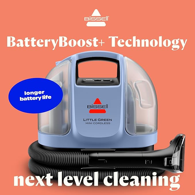 BISSELL Little Green Mini Cordless Portable Carpet and Upholstery Deep Cleaner - Image 3