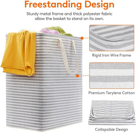 Lifewit 2 Pack Laundry Hamper Large Collapsible Laundry Baskets, Freestanding - Image 2