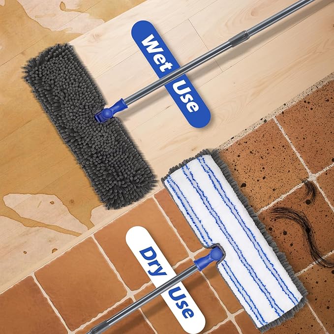 Two Sided Dust Mop Floor Cleaning System, MASTERTOP 360 Microfiber Mop - Image 5